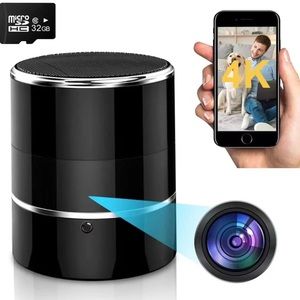 Hidden Camera with 32G SD Card, Spy Camera in Bluetooth Speaker,240°Viewing Angl